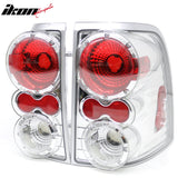 2002-2005 Ford Explorer 2PCS RH LH Left Right Driver Passenger Side Rear Tail Lights Lamps Assembly Replacement Altezza Style Chrome Housing