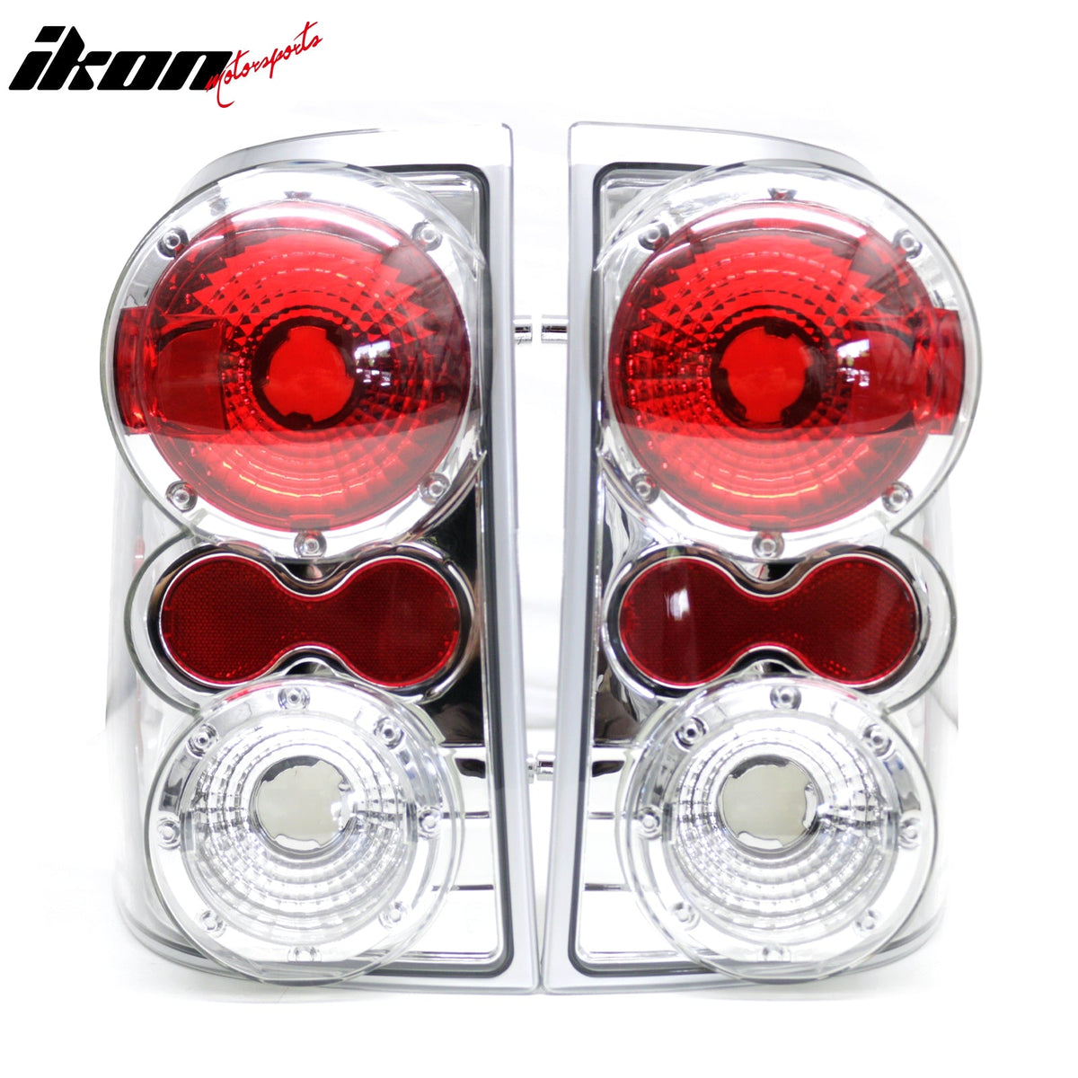 2002-2005 Ford Explorer 2PCS RH LH Left Right Driver Passenger Side Rear Tail Lights Lamps Assembly Replacement Altezza Style Chrome Housing