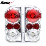 2002-2005 Ford Explorer 2PCS RH LH Left Right Driver Passenger Side Rear Tail Lights Lamps Assembly Replacement Altezza Style Chrome Housing