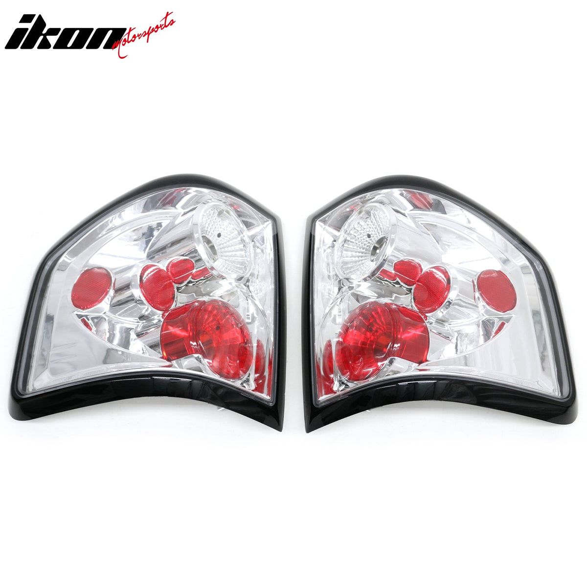 2004-2008 Ford F-150 F150 (Not Fit F-150 Heritage) 2PCS RH LH Left Right Driver Passenger Side Rear Tail Lights Lamps Assembly Replacement Chrome