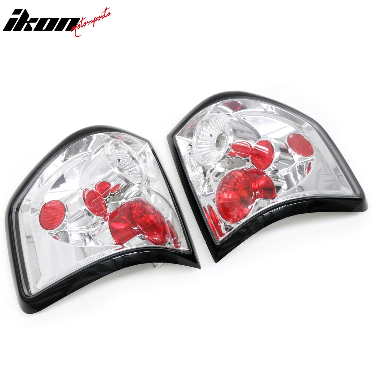 2004-2008 Ford F-150 F150 (Not Fit F-150 Heritage) 2PCS RH LH Left Right Driver Passenger Side Rear Tail Lights Lamps Assembly Replacement Chrome