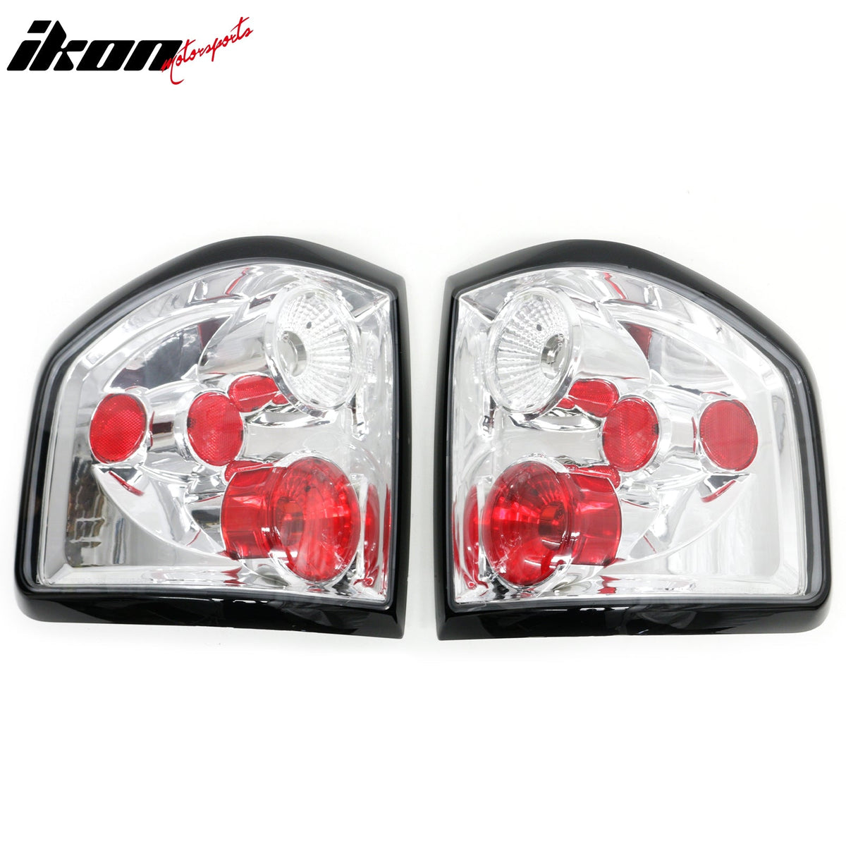 2004-2008 Ford F-150 F150 (Not Fit F-150 Heritage) 2PCS RH LH Left Right Driver Passenger Side Rear Tail Lights Lamps Assembly Replacement Chrome