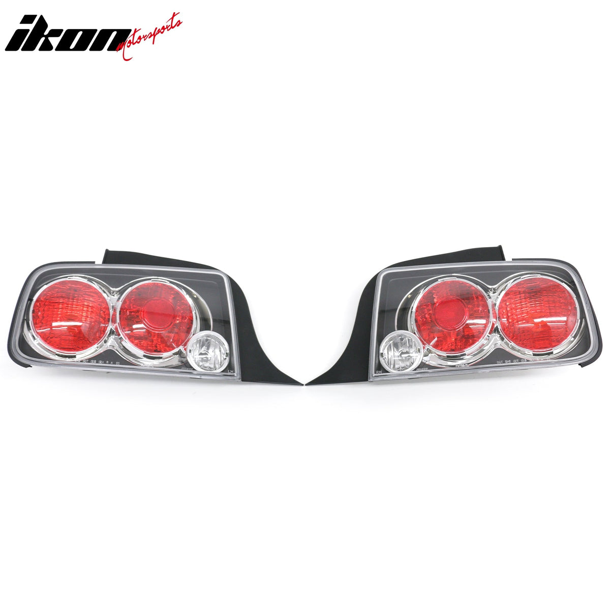 2005-2009 Ford Mustang 2PCS RH LH Left Right Driver Passenger Side Rear Tail Lights Lamps Assembly Replacement Black Housing W/Red Lens