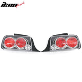 2005-2009 Ford Mustang 2PCS RH LH Left Right Driver Passenger Side Rear Tail Lights Lamps Assembly Replacement Black Housing W/Red Lens