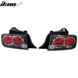 2005-2009 Ford Mustang 2PCS Driver Passenger Side Rear Tail Lights Lamps Assembly Replacement Black Housing Red Lens