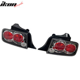 2005-2009 Ford Mustang 2PCS Driver Passenger Side Rear Tail Lights Lamps Assembly Replacement Black Housing Red Lens