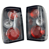 1993-1997 Ford Ranger Tail Lights Left Right Rear Lamps Black Housing Pair