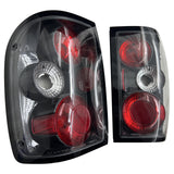1993-1997 Ford Ranger Tail Lights Left Right Rear Lamps Black Housing Pair