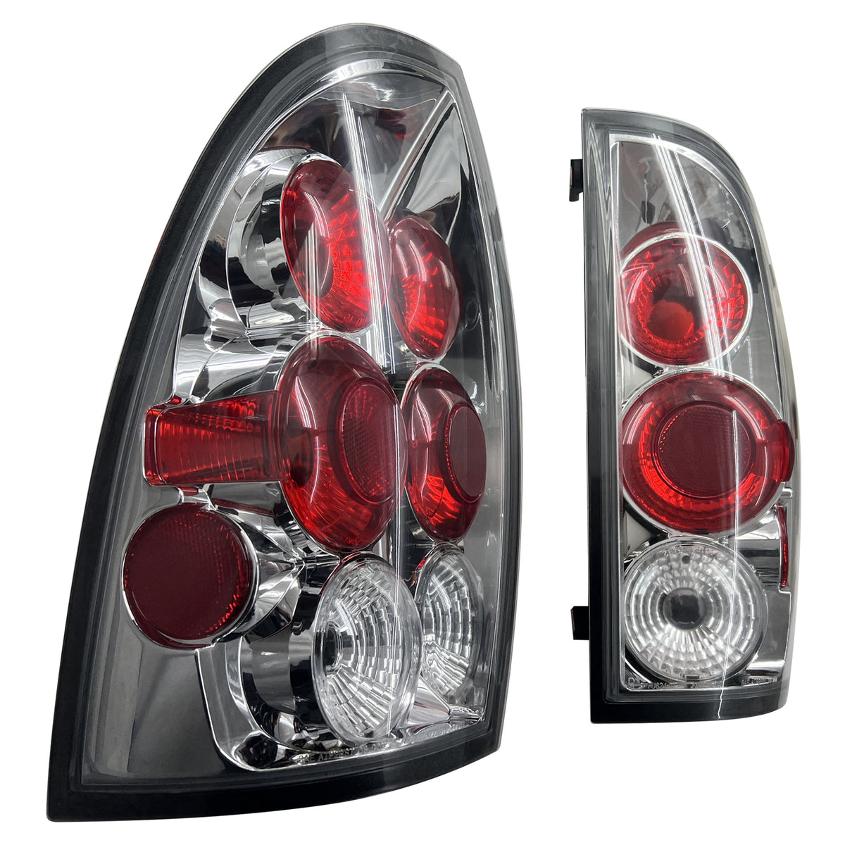 2005-2015 Toyota Tacoma Rear Tail Lights LH RH Black Housing Parking Lamps