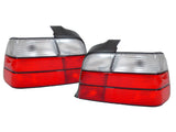 1992-1999 Bmw E36 4d Red/Clear Tail Lights