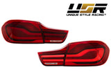 2014-2017 BMW 4 Series OE Style LED Light Bar Red Lens 4pcs Tail Light