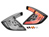 2017-2021 Honda Civic 5D Hatchback All Clear Tail Lights Set