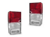 1984-1996 Jeep Cherokee Xj Red/Clear Tail Light