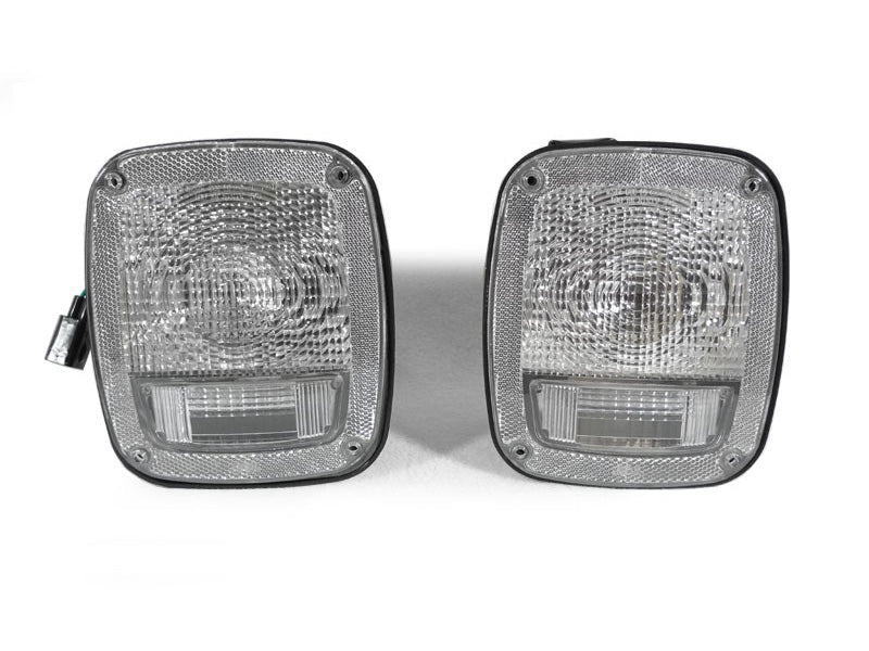 1989-1996 Jeep Wrangler TJ & YJ Clear Tail Lights