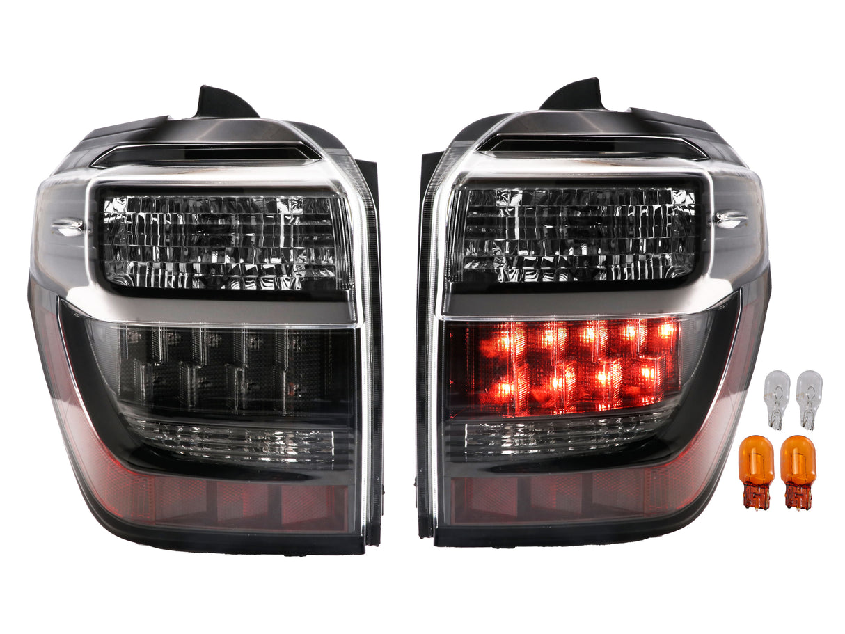 2010-2020 Toyota 4Runner Facelift Black LED Tail Lights w/ Bulbs