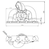 2.0L TSI / FSI T3 Twin Scroll Turbo Exhaust Manifold Transverse Engines + Aluminum intake manifold - NEW VERSION! - PRE SALE