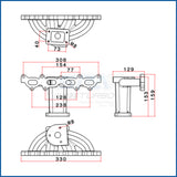 Fiat 1.4L 16V T25 turbo manifold