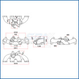 Chevy Euro Family I 8v C10NZ / C14NZ / C16NZ T25 turbo manifold with external WG