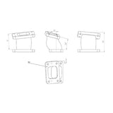 T3 cast iron flange turbocharger manifold exhaust relocation/adapter