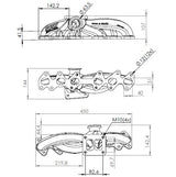 Toyota / Lexus 2JZ-GTE T4 High Performance Twin Scroll Turbo Manifold + intake manifold - 6 Injectors - Black