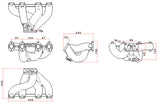 Audi 80 VW B5 1.9 TDI ADP 1.6L 8V T3 top mount twin scroll street turbo manifold