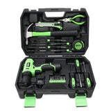 27-Piece Tool Set with Carrying Case - Black/Green