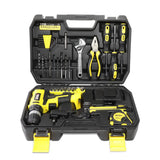 46-Piece Tool Set with Cordless Drill - Black/Yellow