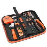 16-Piece Tool Set with Storage Box - Black/Orange