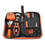 18-Piece Tool Set with Storage Box - Black Orange