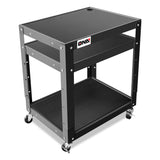 Steel AV Cart 25x18x42 Inch Mobile Audio Video Stand