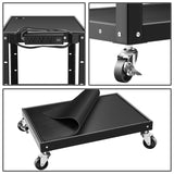 Steel AV Cart 25x18x42 Inch Mobile Audio Video Stand