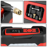 12V Car Air Compressor & Inflator with Red Car Charger