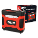 12V Car Air Compressor & Inflator with Red Car Charger