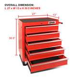 5 Drawer Plastic Roller Cabinet Tool Storage