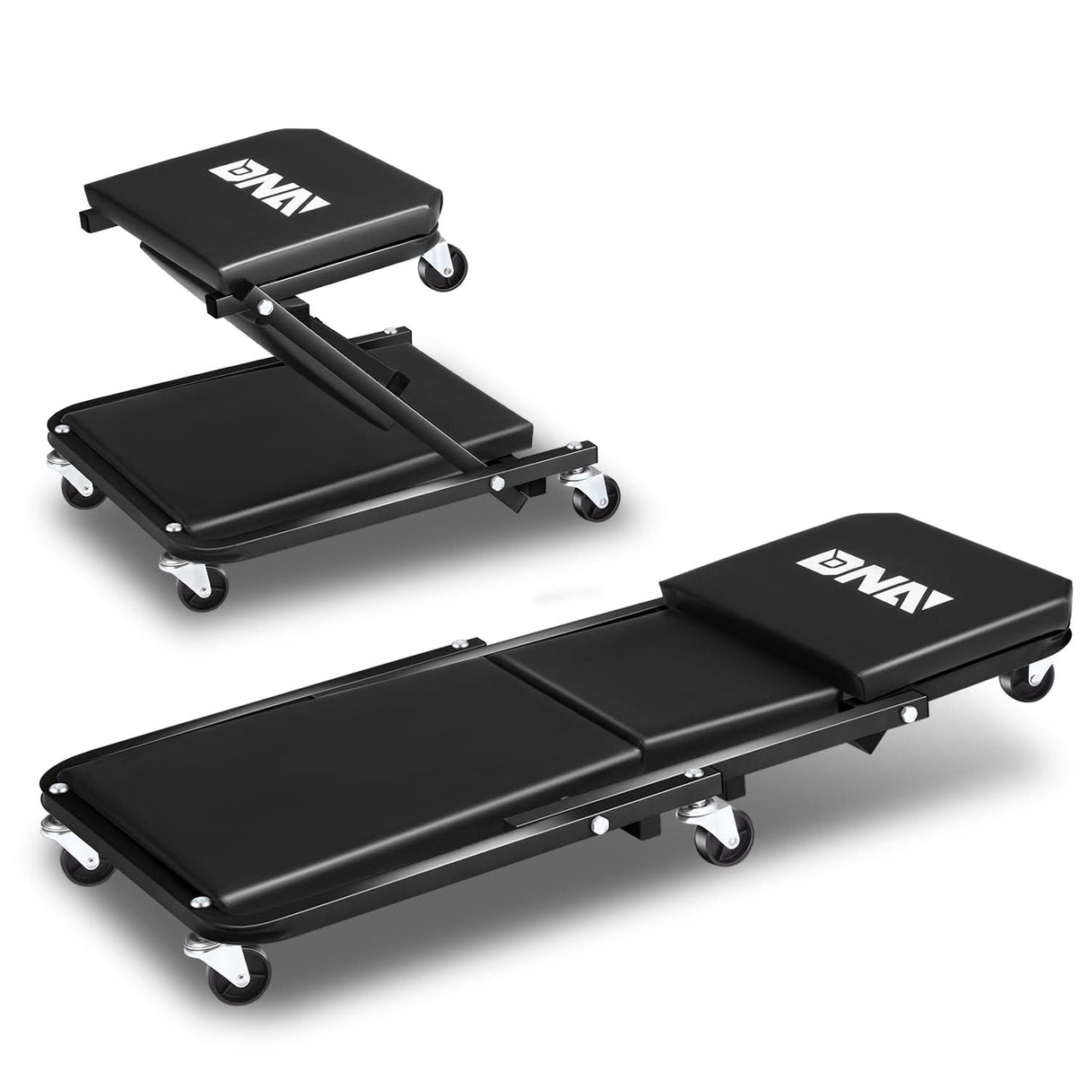 2 in 1 Car Creeper and Seat - 36 Inch Black