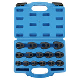 Crowfoot Wrench Set for 8-24mm Flare Nuts - Automotive Tool Kit