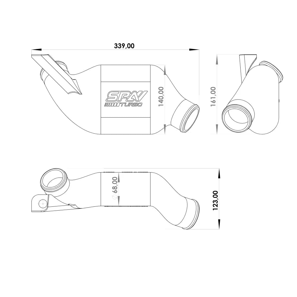 Cast Turbo Manifold upgrade + high flow pancake (lower intercooler pipe upgrade) Cast aluminum For 1.8T Turbo 20V Transverse VW Golf / Jetta / Beetle / Audi / TT (K03/K04) - PRE SALE