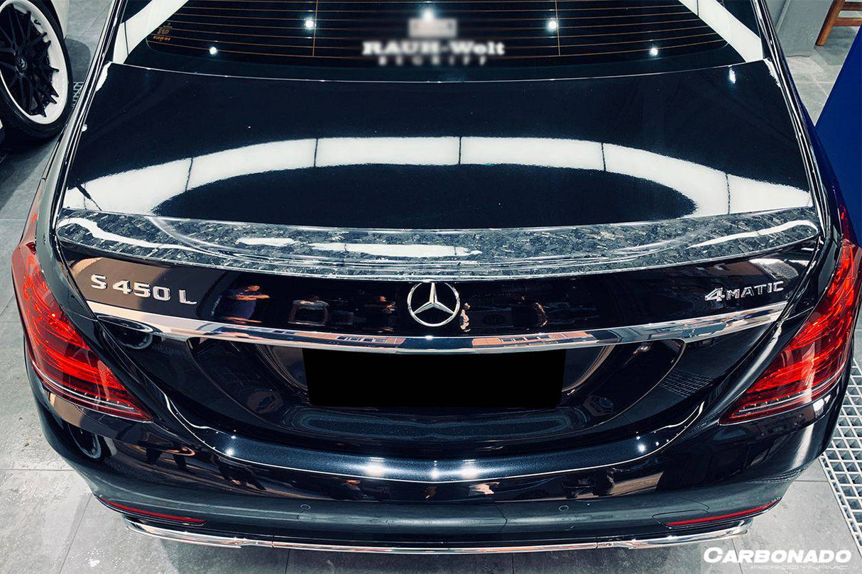 2014-2020 Mercedes Benz S Class W222 Sedan RT Style Carbon Fiber Trunk Spoiler | Fits S450, S550, S560,  S63AMG, S65AMG