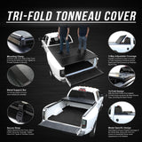 2022+ Toyota Tundra Hard Tri-Fold Tonneau Cover 6.5ft Bed