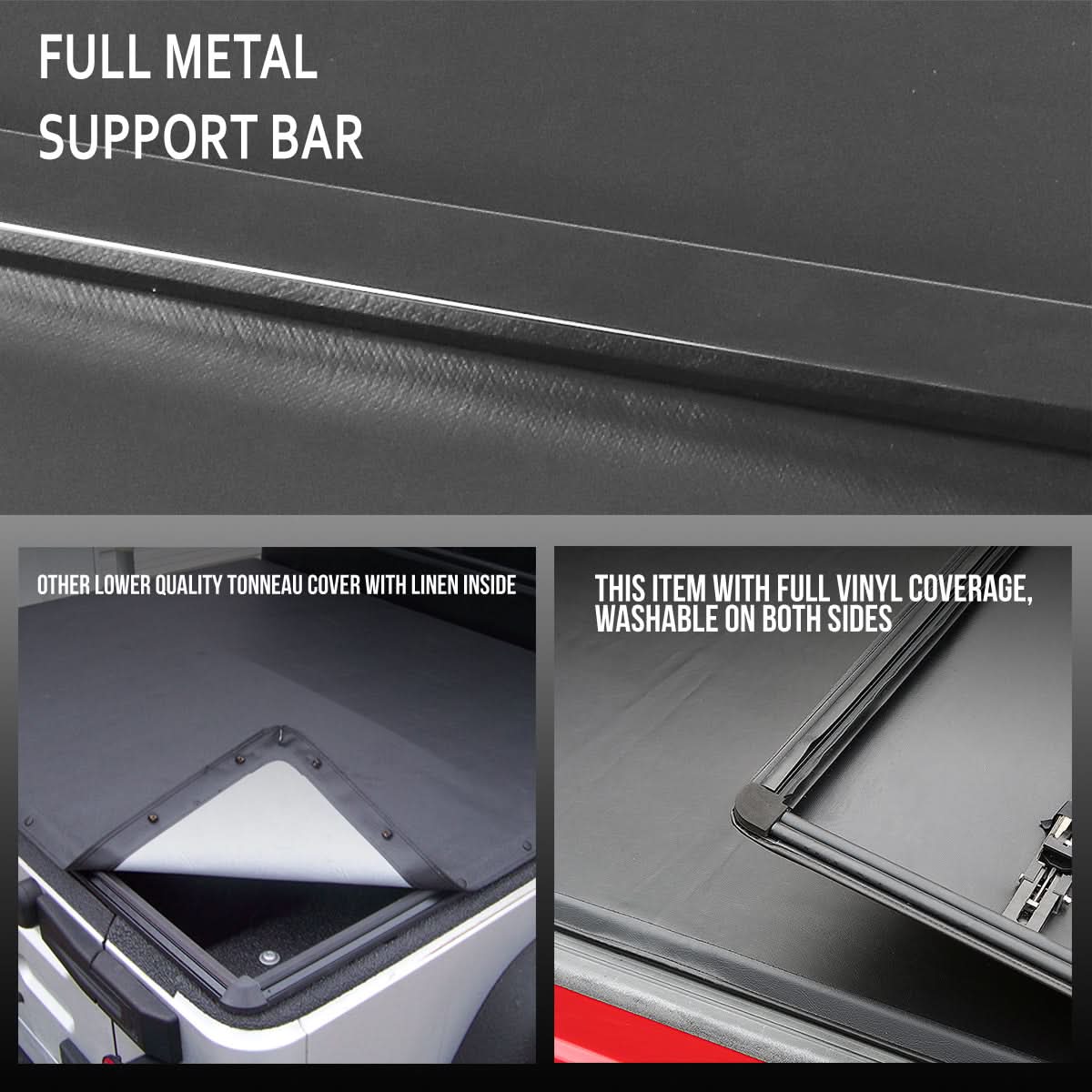 2017-2020 Nissan Titan Soft Tri-Fold Tonneau Cover 5.5FT Bed