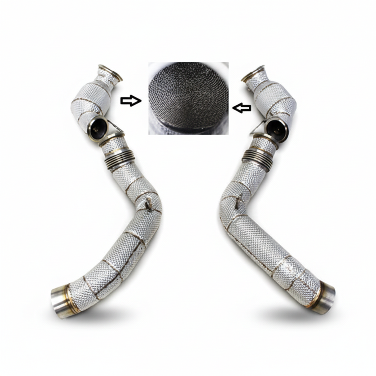 Stainless Catted Downpipe Heat Shield for BMW M5 F90 4.4T