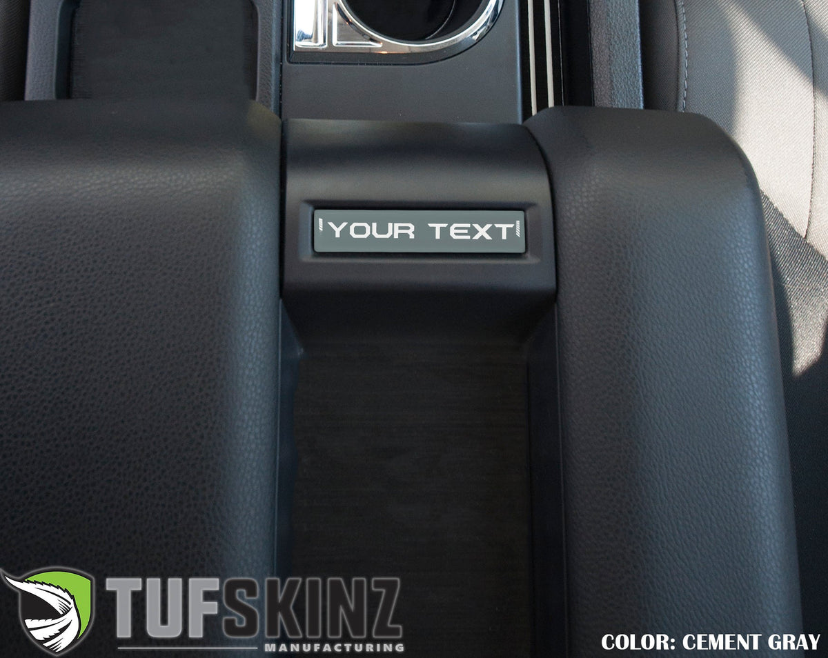 Center Console Badge-Custom Text - Fits 2014-2021 Toyota Tundra