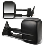 99-06 Chevrolet Silverado GMC Sierra Manual Towing Mirrors Pair Black