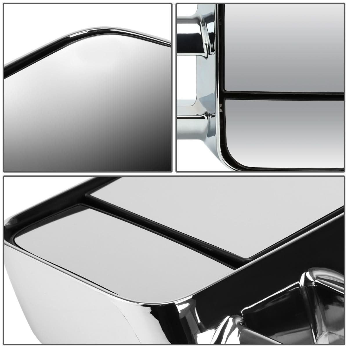 1997-2003 Ford F-150 Manual Towing Mirrors - Chrome Pair