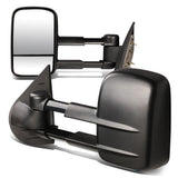 2007-2012 Chevrolet Silverado Towing Mirrors - Manual Black Pair