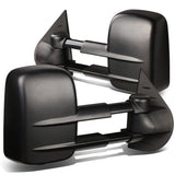 2007-2012 Chevrolet Silverado Towing Mirrors - Manual Black Pair