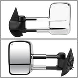 2007-2012 Chevrolet Silverado Towing Mirrors - Manual Chrome Pair