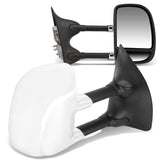 99-07 Ford F-250 F-350 F-450 F-550 Manual Towing Mirrors Chrome Pair