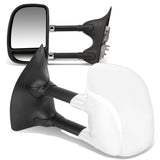 99-07 Ford F-250 F-350 F-450 F-550 Manual Towing Mirrors Chrome Pair
