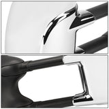 99-07 Ford F-250 F-350 F-450 F-550 Manual Towing Mirrors Chrome Pair